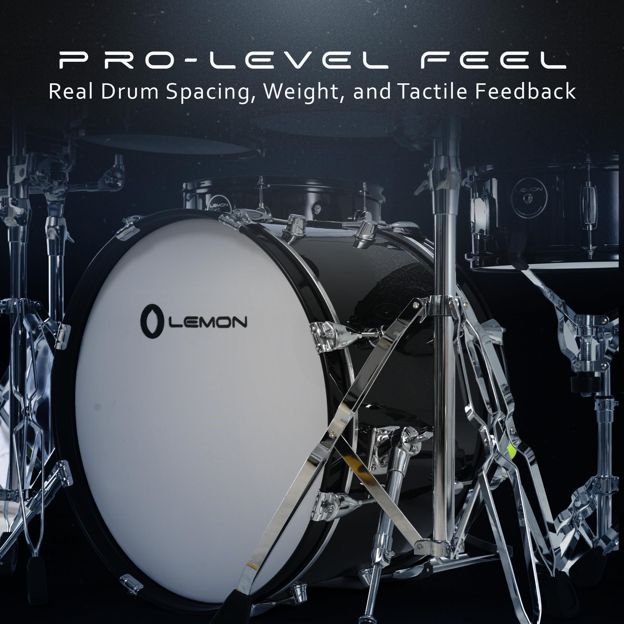 Lemon T950 20″x12″ Electronic Kick Drum, Single-Zone Mesh Trigger Pad