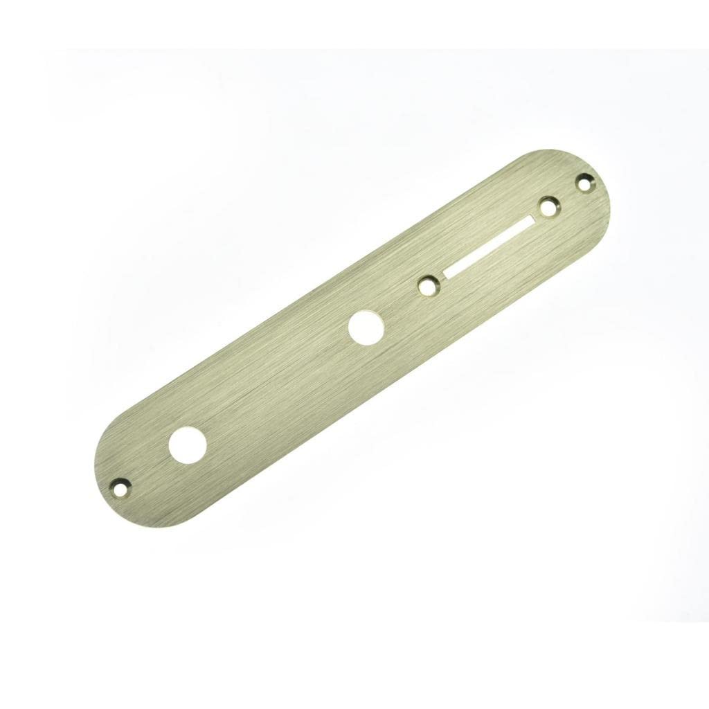 KAISH USA Specs Metal Aluminum Anodized Tele Control Plate with 3/8″ CTS Pot Holes for American/Mexican Telecaster Gold