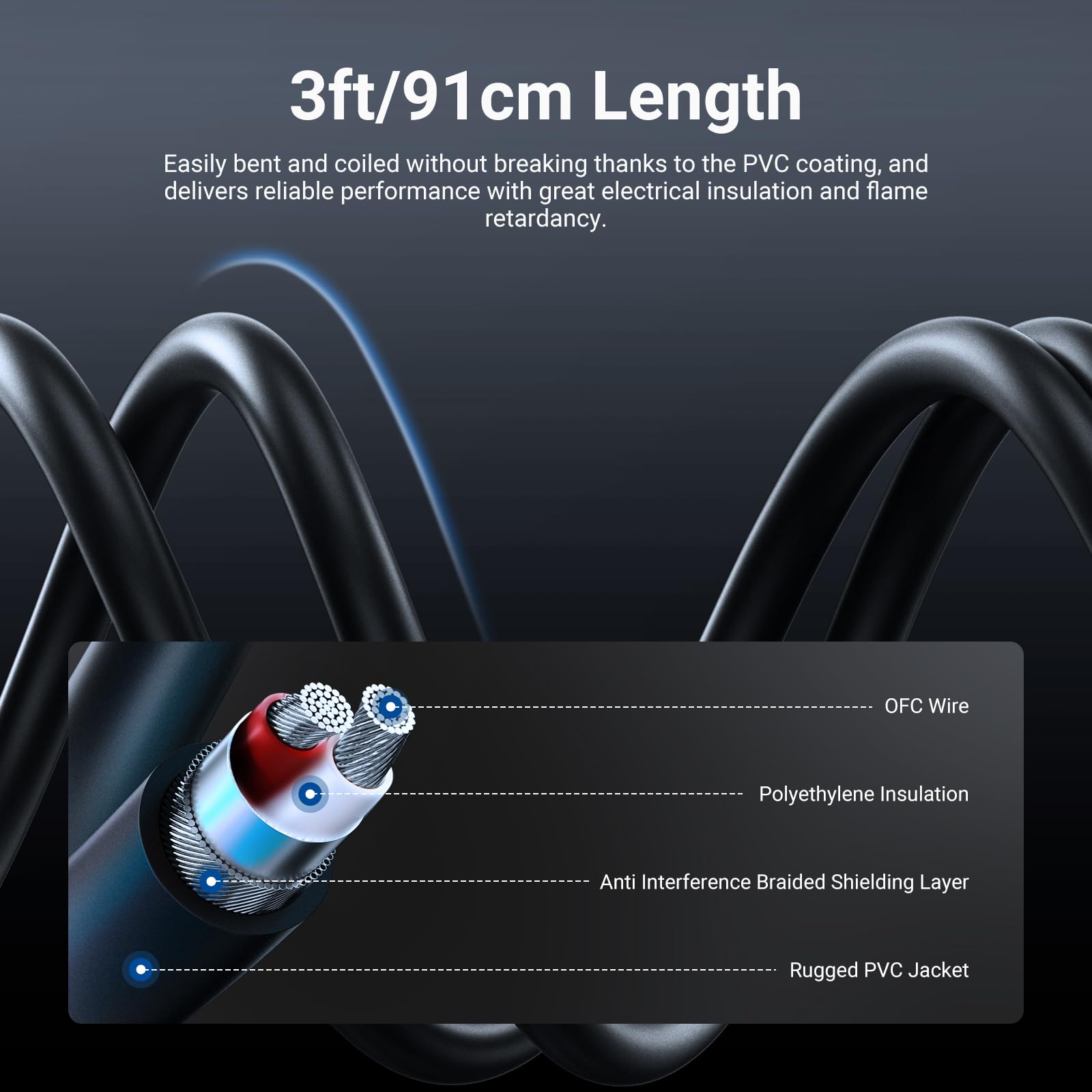 NEEWER 6.35mm 1/4 TRS to XLR Male Cable, 3 ft Quarter Inch to 3 Pin XLR Balanced Signal Interconnect Patch Cord Adapter Connector for Microphone Amplifier Mixer Powered Speaker Guitar Tuner, MS026