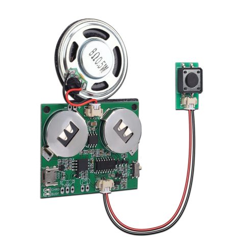 Sound Module, Icstation Programmable Sound Chip for Greeting Card 8M USB Charging Sound Board for DIY Mother’s Day Presents, Compatible with Windows Computer
