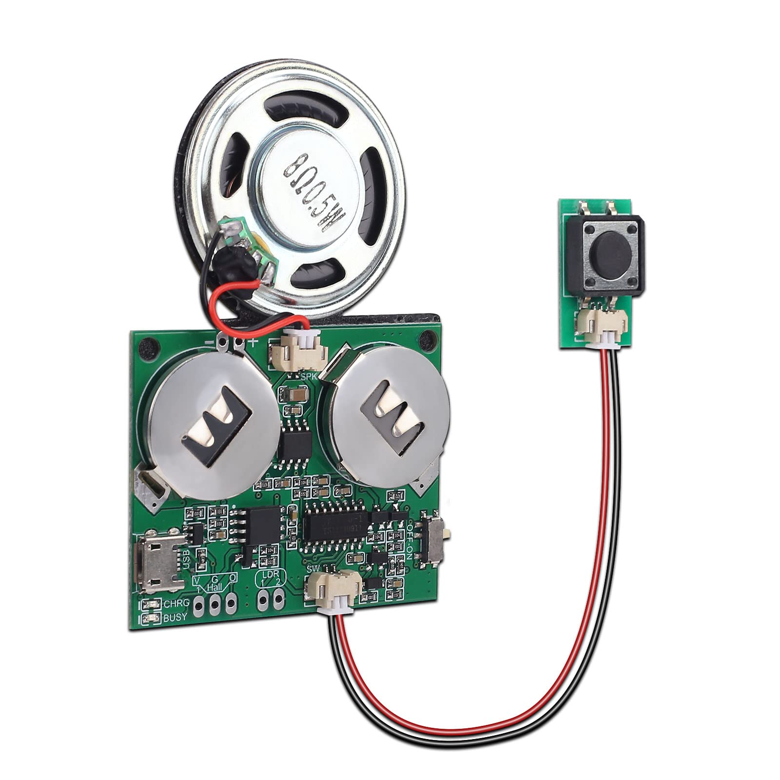 Sound Module, Icstation Programmable Sound Chip for Greeting Card 8M USB Charging Sound Board for DIY Mother’s Day Presents, Compatible with Windows Computer