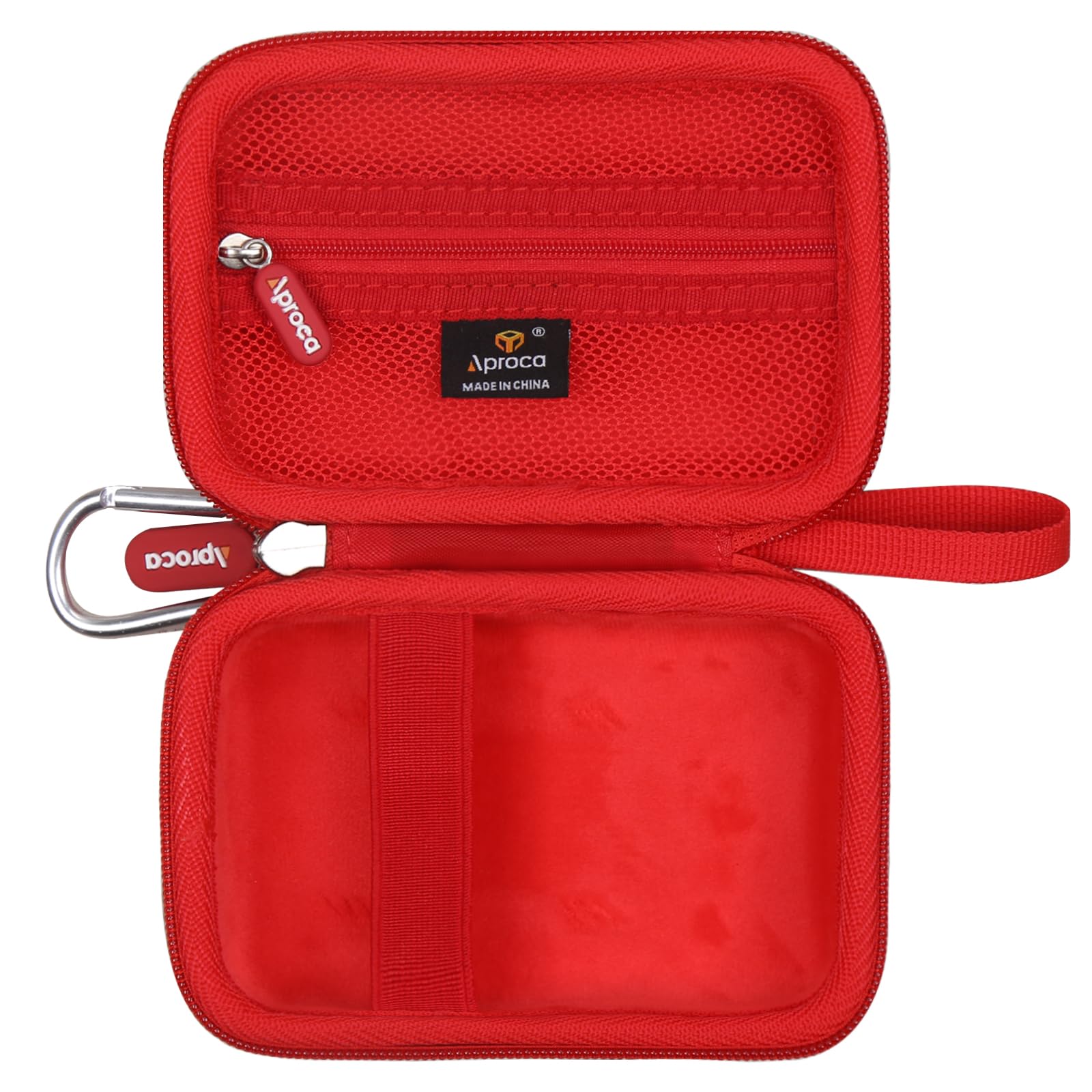 Aproca Case Compatible with JBL Go 4 / Go 3 Ultra-Portable Waterproof Dustproof Bluetooth Speaker, Portable Storage Bag for Accessories -Red (Case Only)