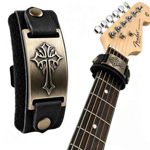 Rockhouse Fret Mute Wrap Guitar String Dampener for Electric & Bass, Cross