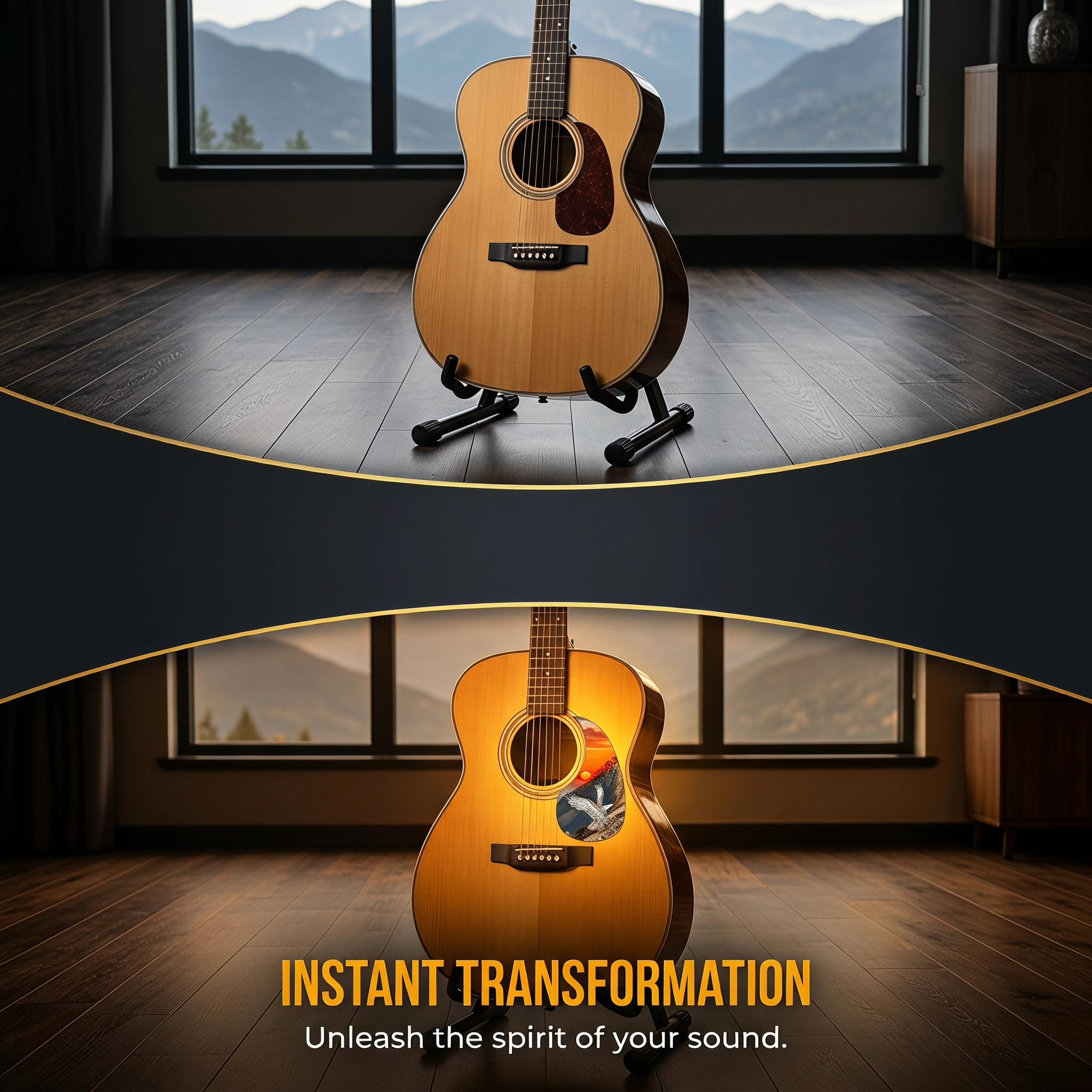 Acoustic Guitar Pickguard Self-adhesive Teardrop-Shaped