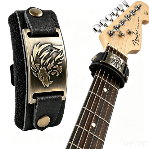 Rockhouse Fret Mute Wrap Guitar String Dampener for Electric & Bass, Lion