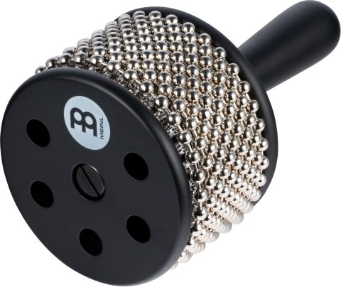 Meinl Percussion Turbo Cabasa with Sound Ports for Extra Projection, Medium Size-Wooden Handle with Padded Soft Grip, Steel Cylinder and Chain, 2-YEAR WARRANTY, CA5BK