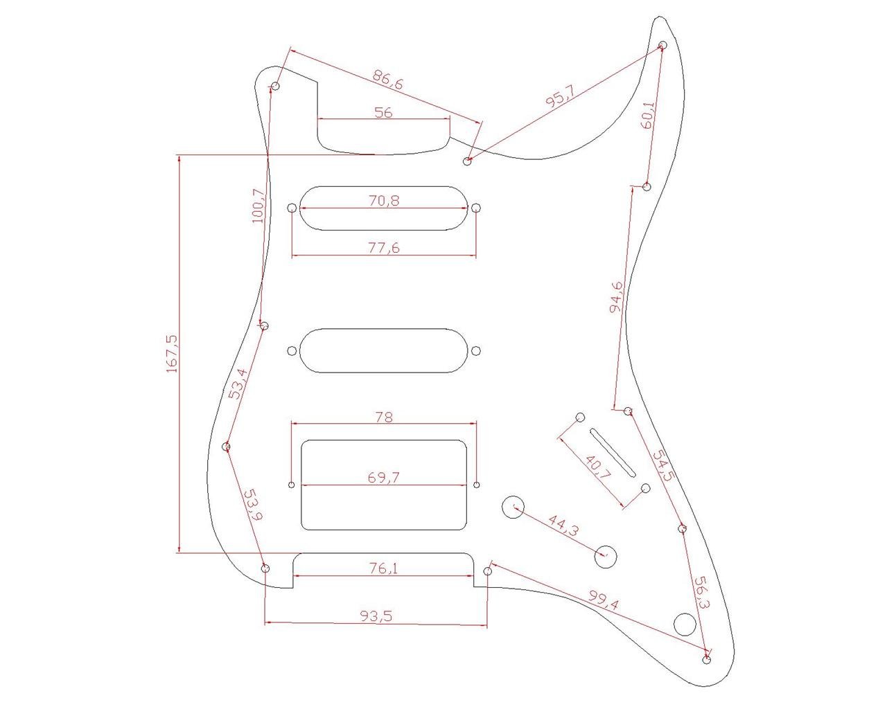 KAISH 11 Hole ST/Strat Style Pickguard HSS Pick Guard with ST Back Plate Tremolo Trem Cover for USA/Mexico Stratocaster/Strat Ivory 3 Ply