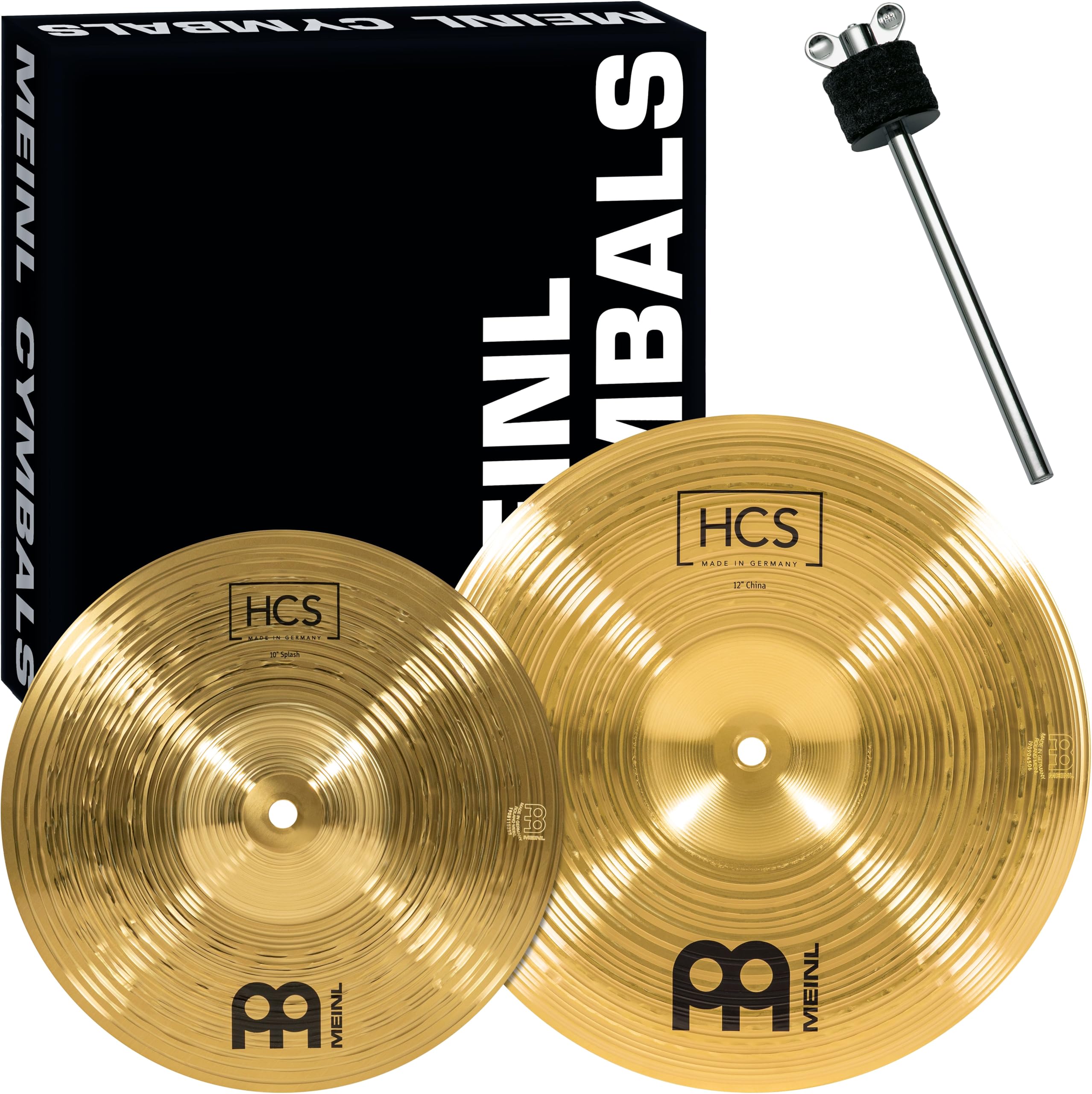 Meinl Cymbals HCS-FX HCS Cymbal Box Set Effects Pack with 10″ Splash, 12″ China, Plus a FREE Cymbal Stacker (VIDEO)