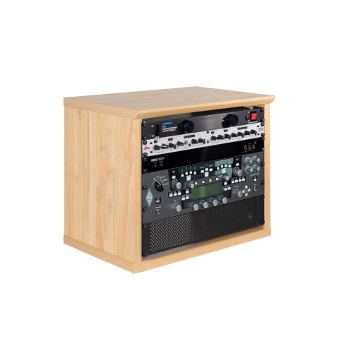 Gator Frameworks Elite Furniture Series 8U Wood Desktop Studio Rack in Natural Maple Matte Finish (GFW-ELITERK-8U-MPL)