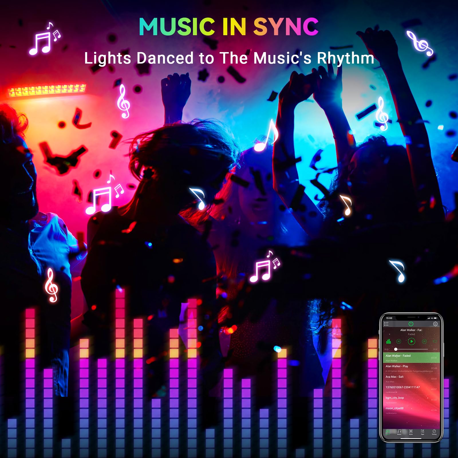 Yeesite LED Stage Wash Light Bar 2Pack for Outdoor Indoor Party