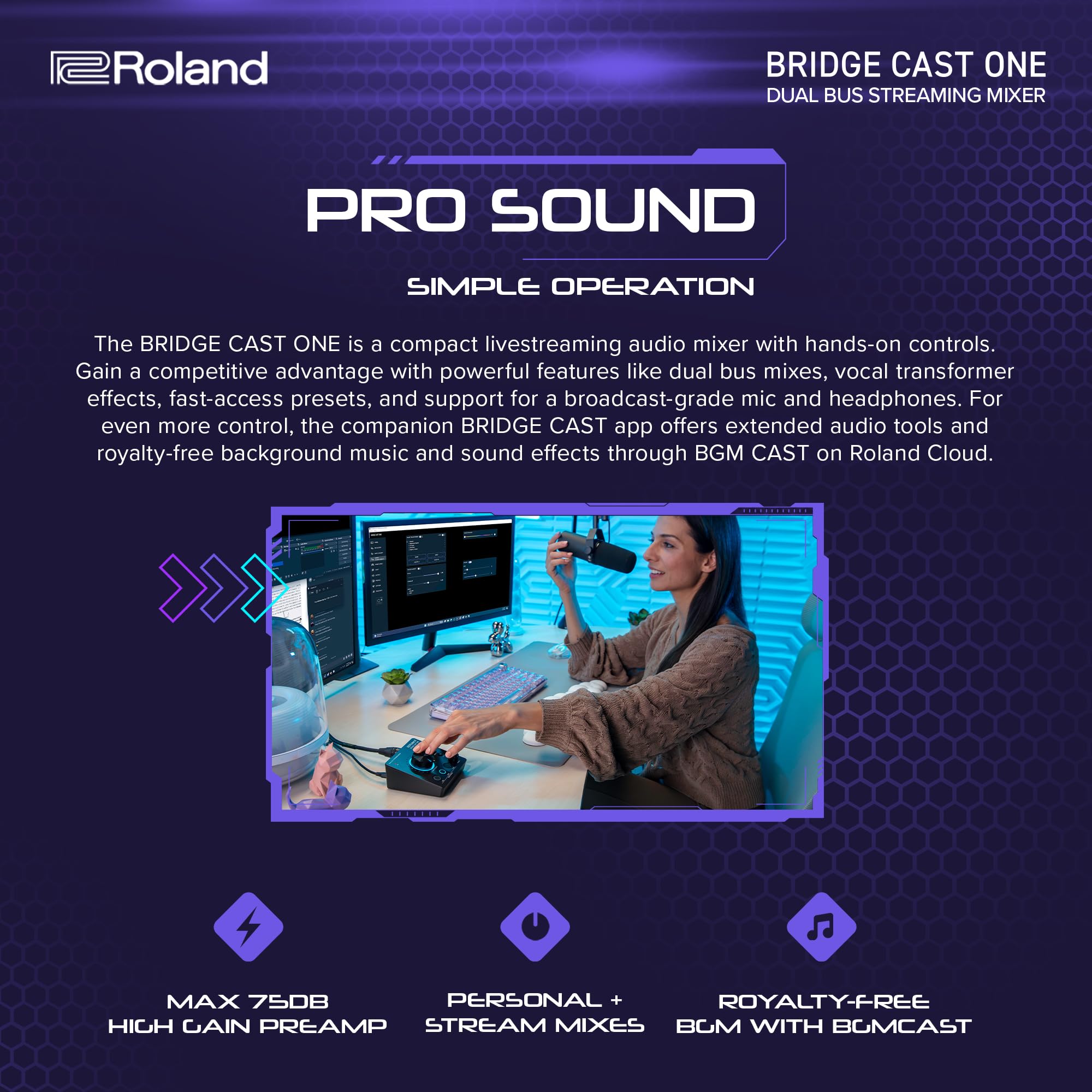 Roland BRC-ONE BRIDGE CAST ONE Dual Bus Streaming Mixer