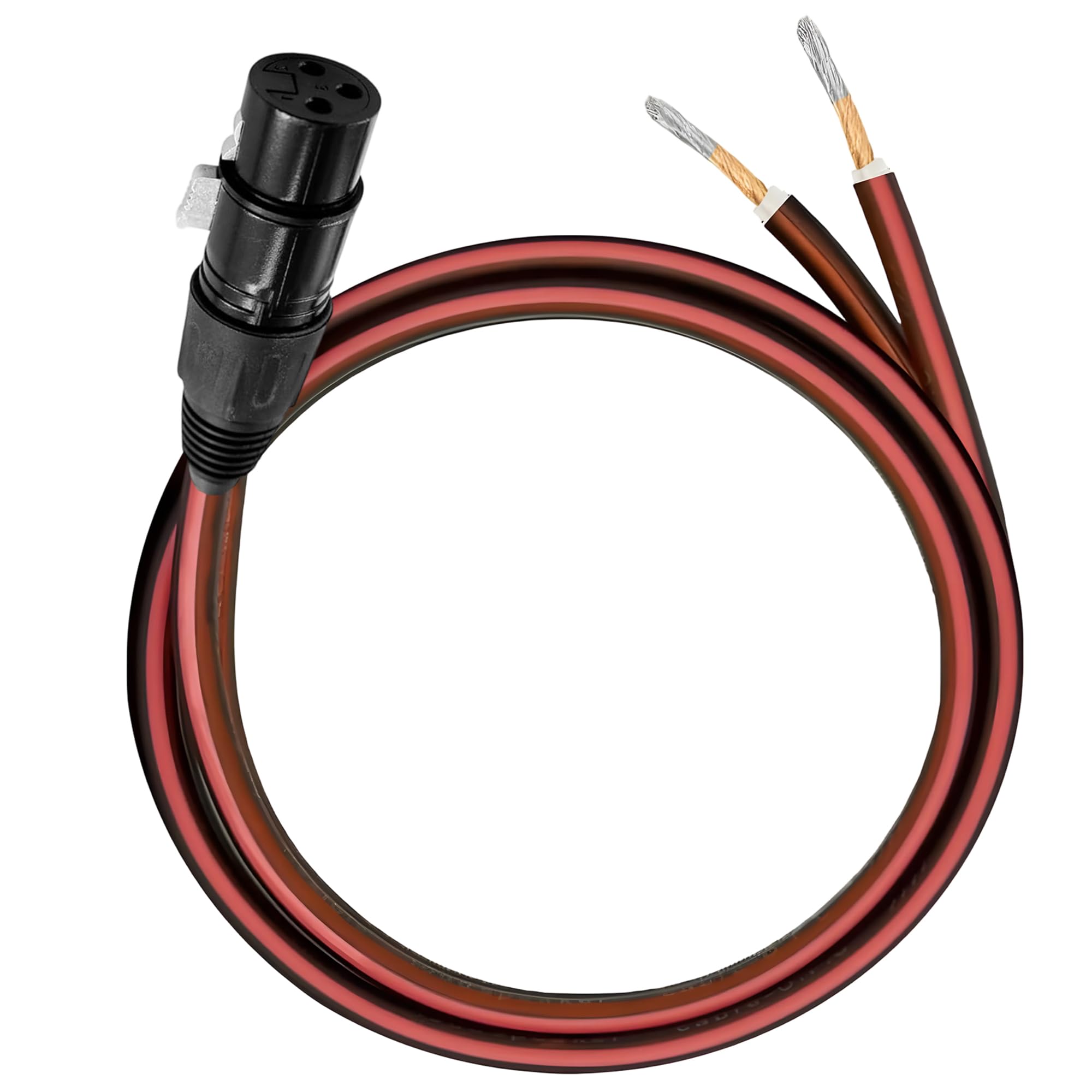 MAYWILLA 3PIN Microphone Cable Pigtail Bare Wire Open End XLR Female 3PIN Connector Speaker Audio Mic DIY Replacement Extension Cord for DJ/PA Subwoofer Amplifier Mixer-1M/3.28FT