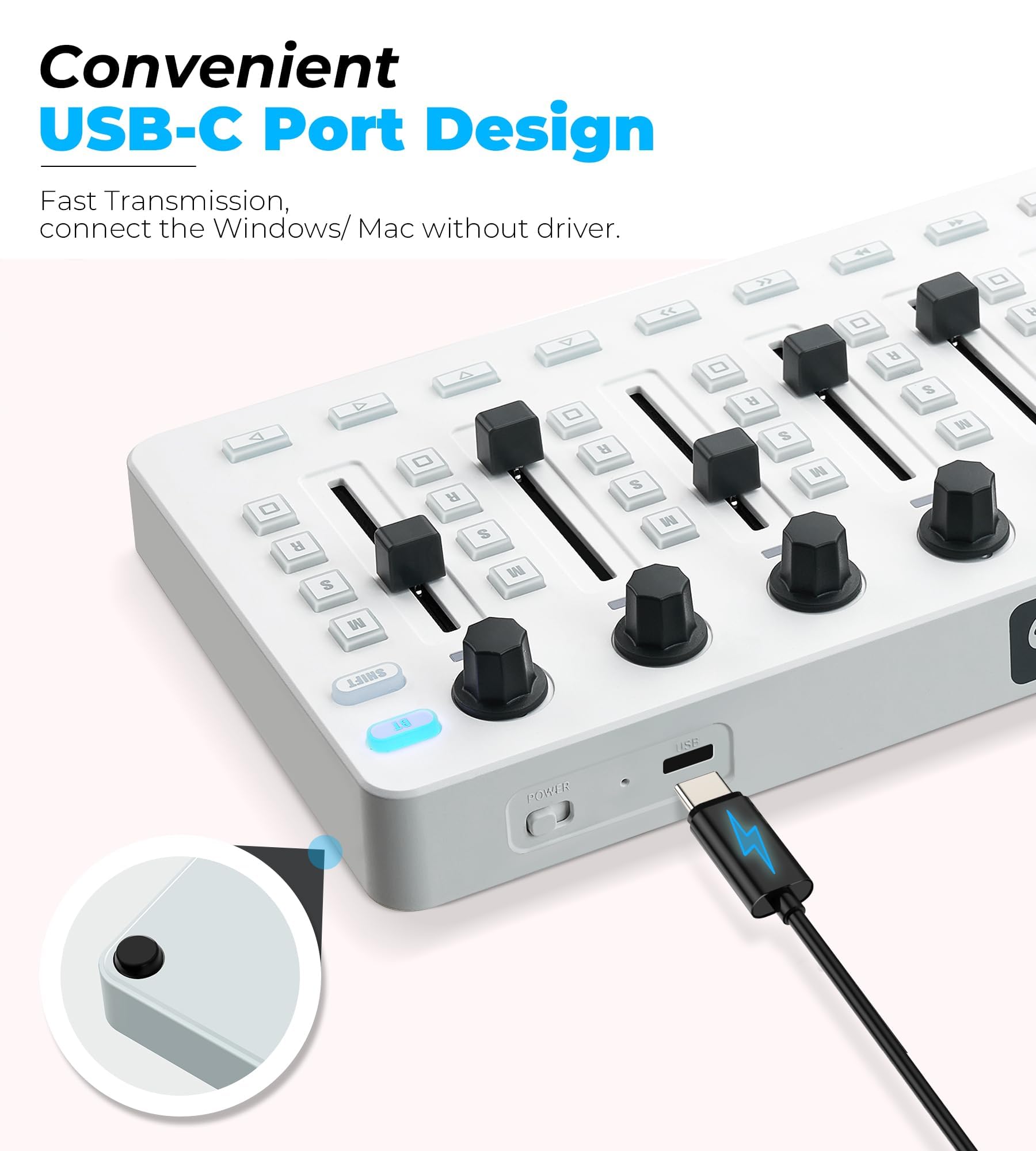 Vangoa Wireless MIDI Controller Mixer, USB MIDI Keyboard for PC & Mac