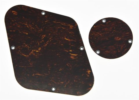 KAISH Red Black Tortoise LP Rear Control Plate Switch Plate LP Cavity Cover for USA Les Paul