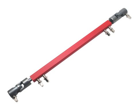 TUOREN Double Kick Drum Pedal Drive Shaft Steel Bass Drum Pedal Linkage Connector Arm for Drum Kit Percussion Instrument Parts (Red)