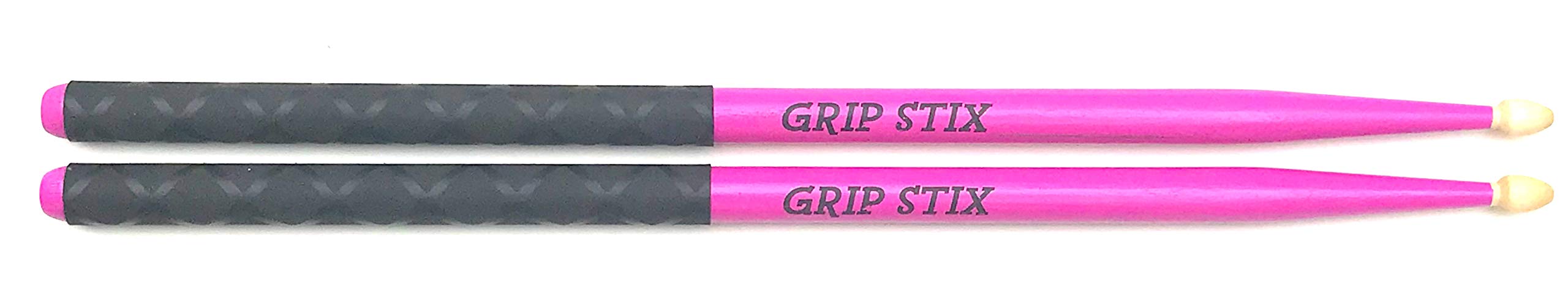 GRIP STIX 15″ Long PINK with Black NON-SLIP Grip Drumsticks -Ideal for All Drumming; Cardio, Fitness, Aerobic & Workout Exercises