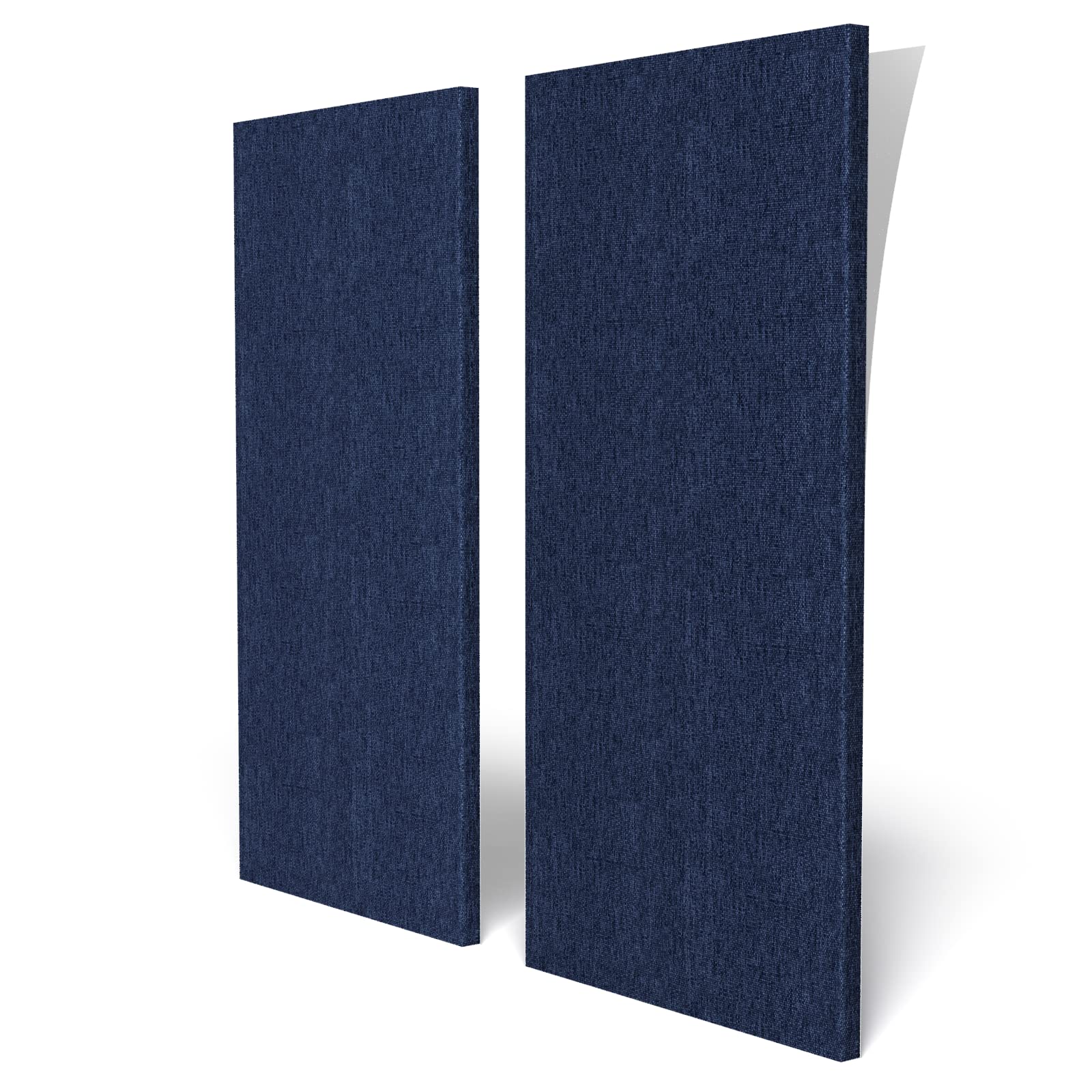 BUBOS 4 PCS Acoustic Panels,24”x12” Fabric Soundproof Wall Panels,Self-adhesive Sound Absorbing Panels for Studios, Office, Home Theater (Navy Blue)