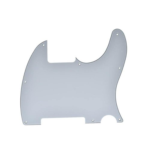 KAISH White 3 Ply 8 Hole Blank Tele Pickguard for Telecaster & Esquire Guitars