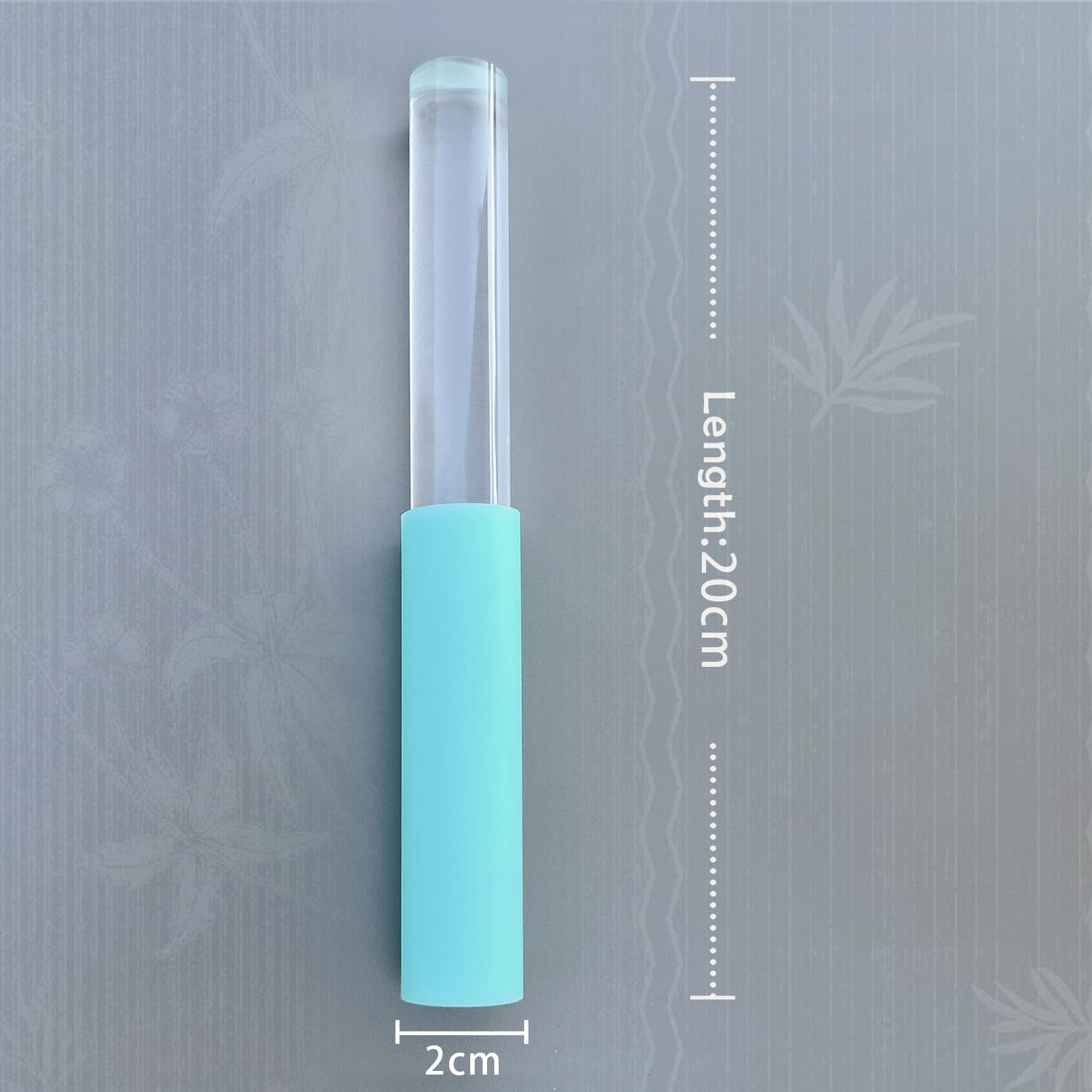 Singing Bowl Mallet Blue Acrylic Rubber Striker Mallet for Playing Quartz Crystal Singing Bowl with Bundle Pocket