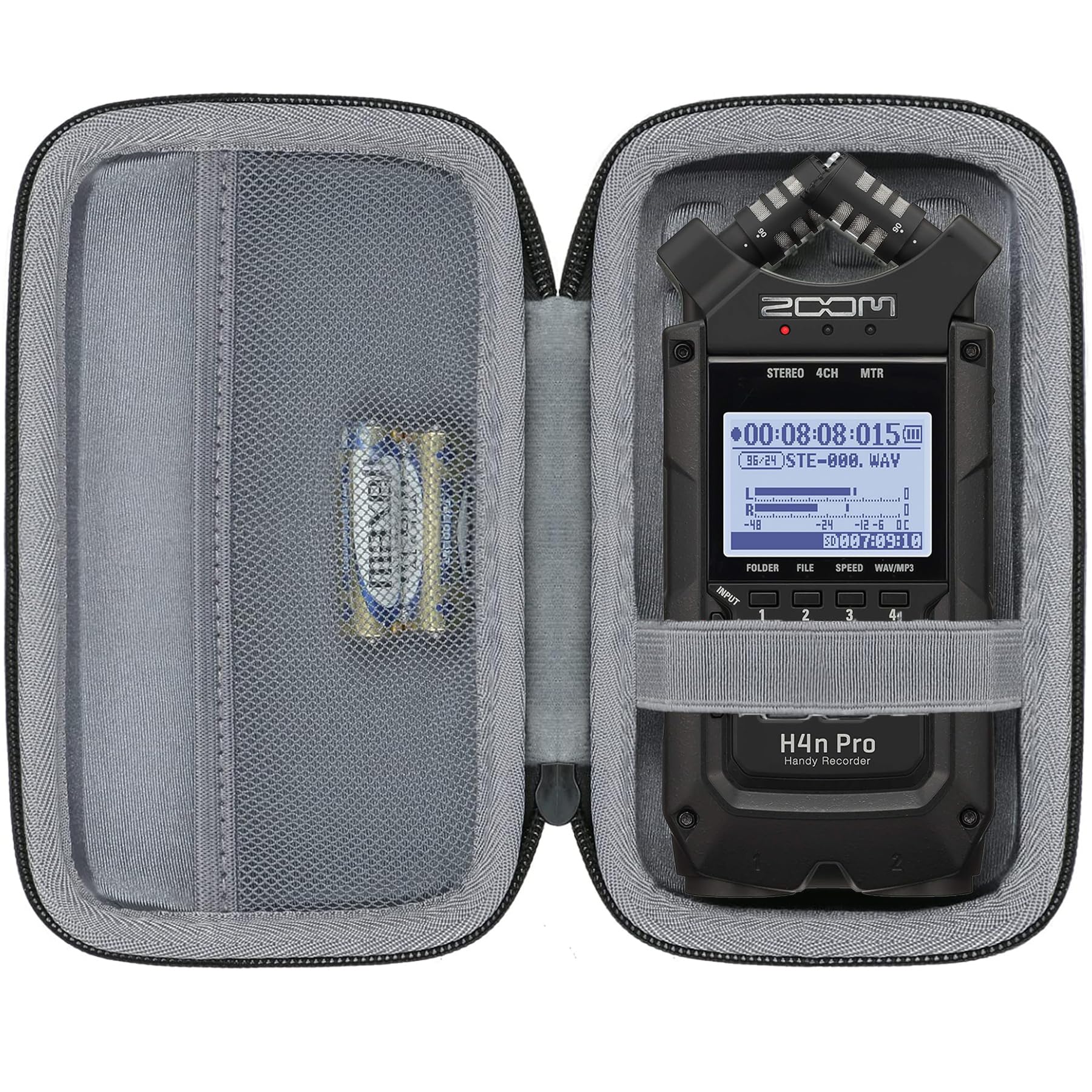 co2CREA Hard Case for Zoom H4n Pro Portable Recorder Stereo Microphones