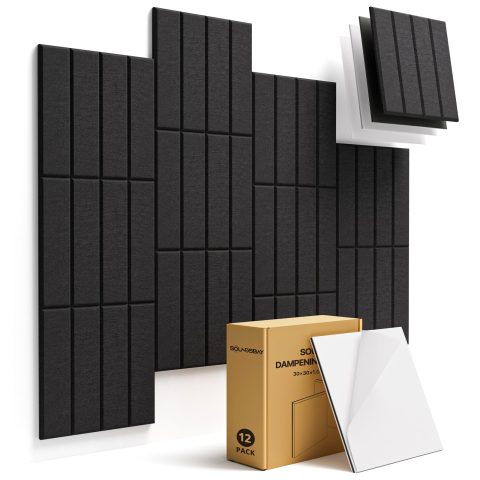 Soundsbay Line Mass Loaded Vinyl, 12-Pack Self-Adhesive Acoustic Panels