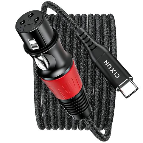 CIXUN XLR Female to USB C Microphone Audio Cable 32-bit/384KHz(2M/6.5Ft)