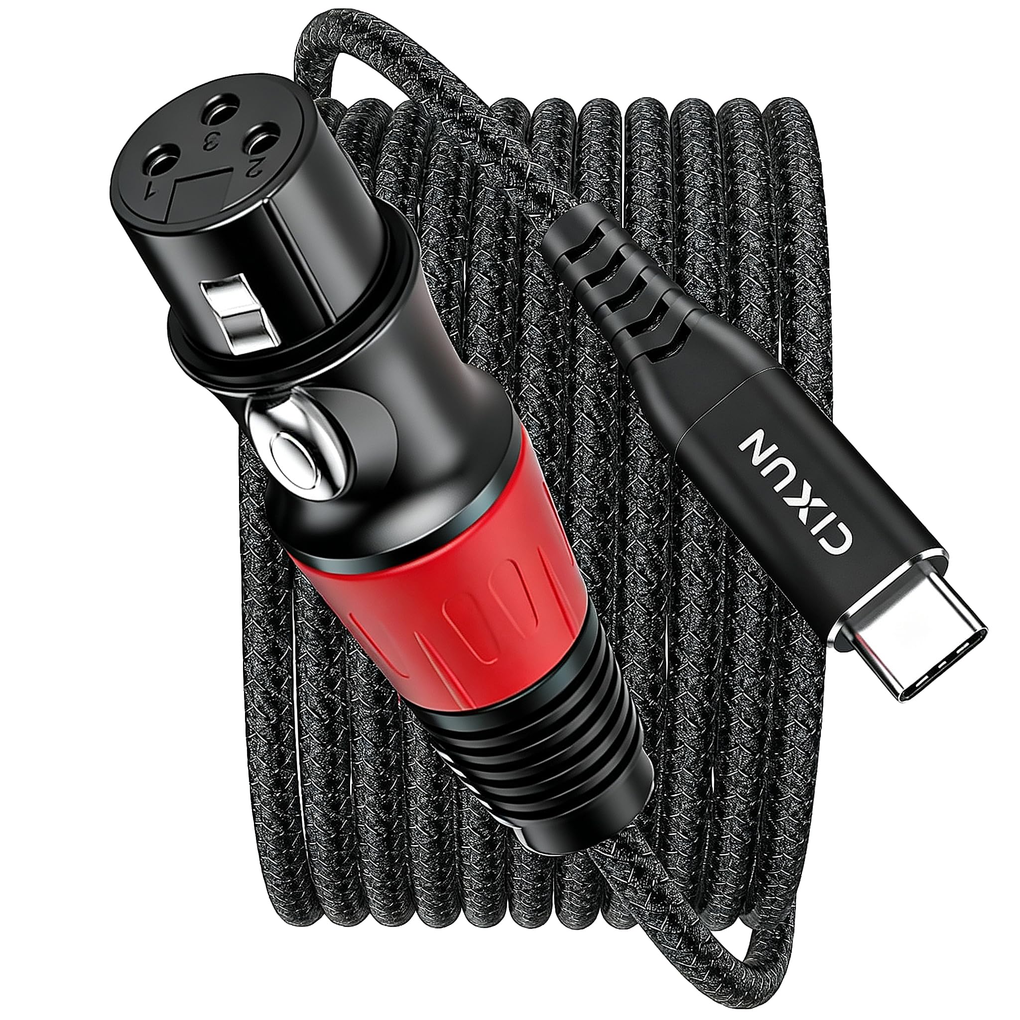 CIXUN XLR Female to USB C Microphone Audio Cable 32-bit/384KHz(2M/6.5Ft)