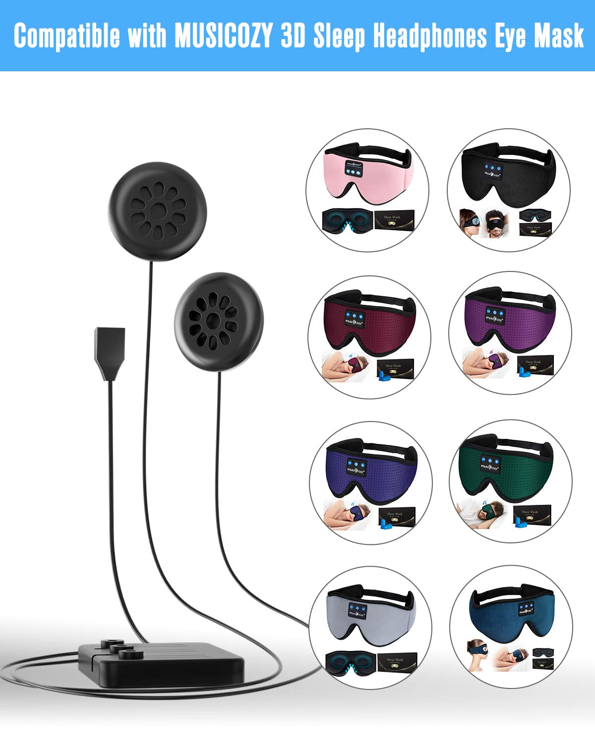 MUSICOZY Bluetooth 5.4 Module for Sleep Headphones Replacement