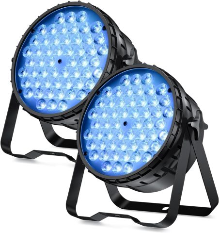 Betopper DJ Lights, 54 x 3W RGB LED Stage Par Lights, DMX/Sound(LPC015,2P)