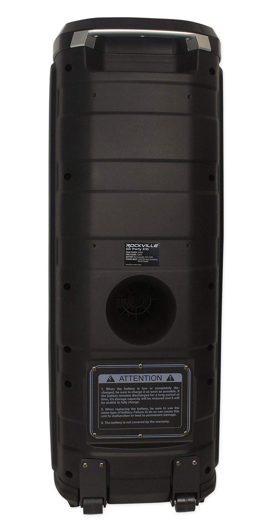 Rockville Go Party X10 Dual 10″ Battery Powered Bluetooth Speaker