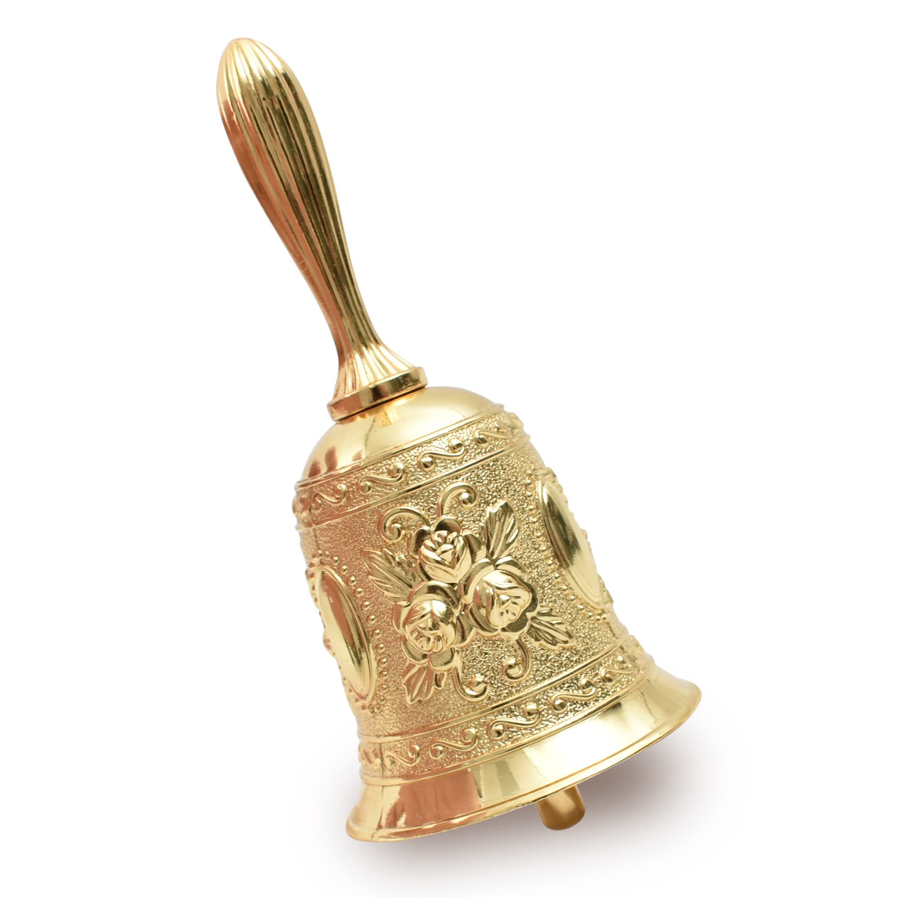 HOKPA Hand Bell, Gold Zinc Alloy, Wedding, Hanging Ornament for School, Restaurant, Bar, Church, Home Decoration