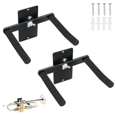 EASTROCK Trumpet Stand,Wall Mount Trumpet,Holder Wall Mounted Instrument 2Pcs