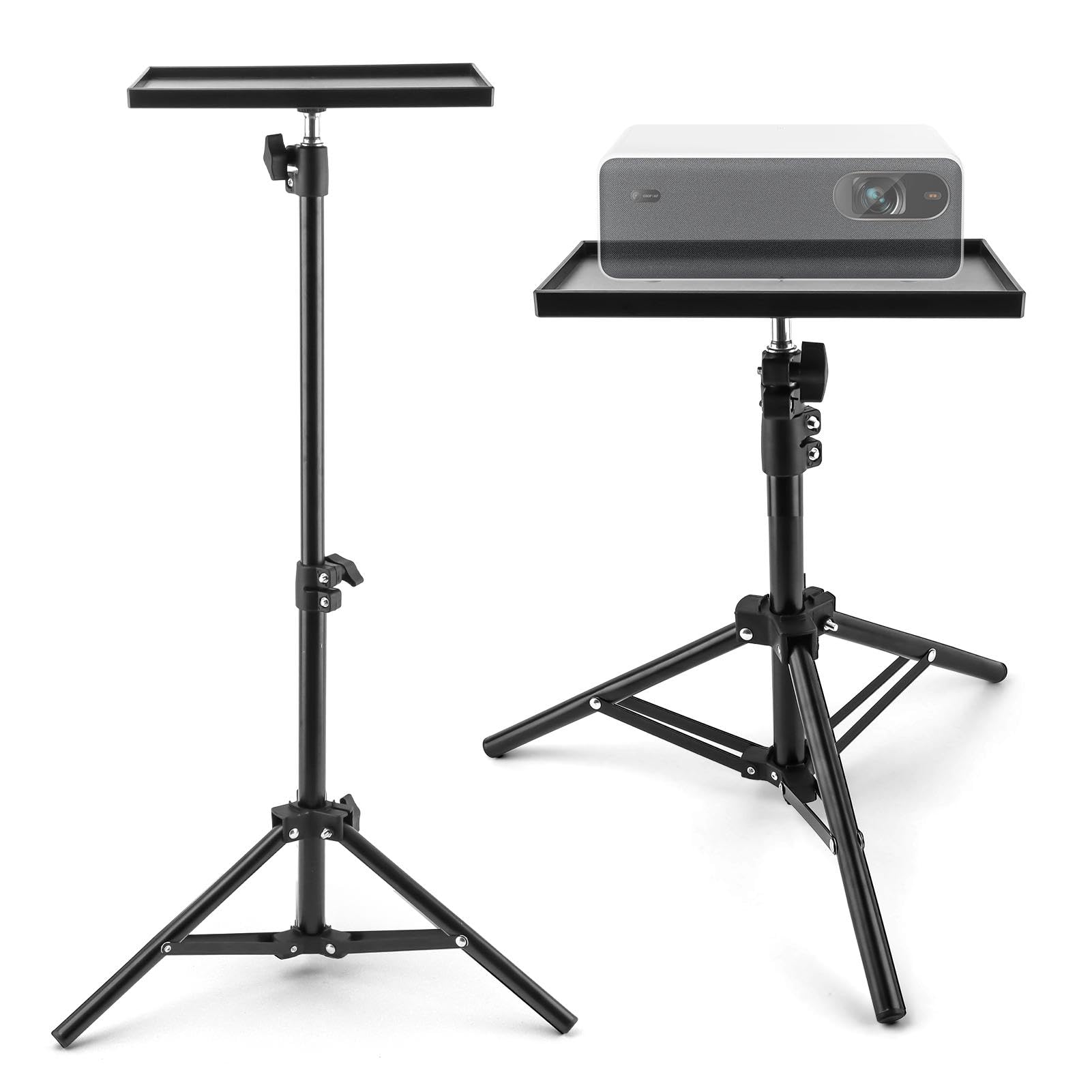 Portable Projector Tripod Stand, 21‑44 Inch Height‑Adjustable Floor Stand