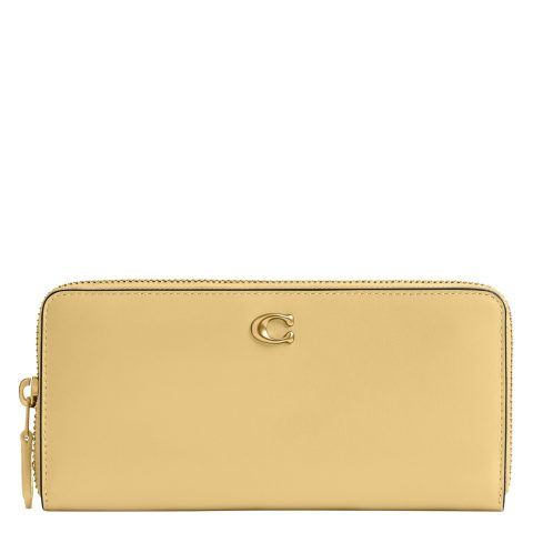Coach Refined Calf Leather Essential Slim Accordion Zip