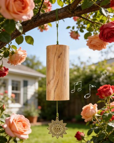 Bamboo Wind Chimes for Outside, Handmade Windchimes for Indoor and Outdoor