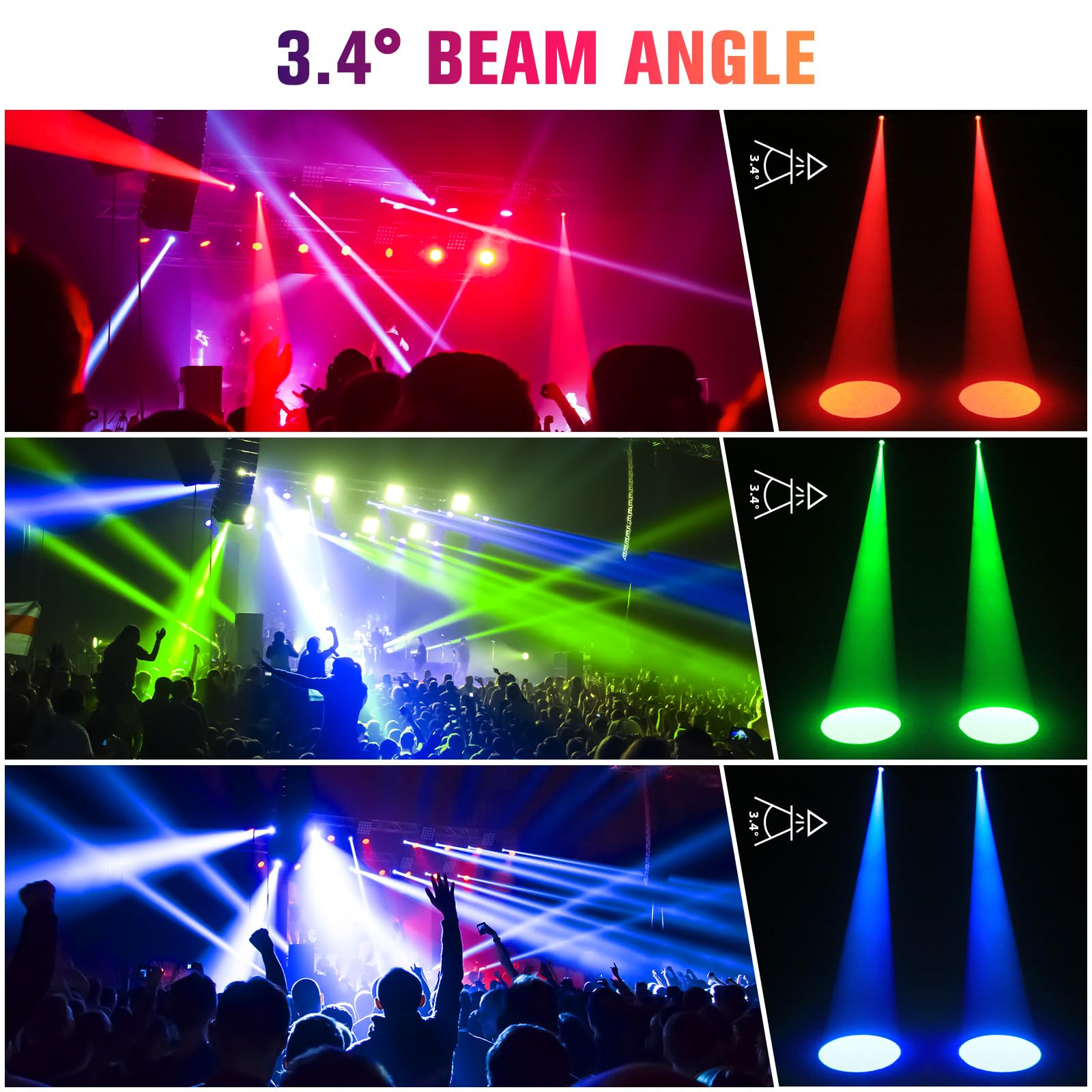 20W Pinspot Light with Remote,RGBWYP+Cyan LED Beam Spot Lights,Ultra Bright Mirror Disco Ball Spotlight Stage Light for DJ Disco Party Bar Club Show Wedding Children’s Theater (red, 2 Pack)