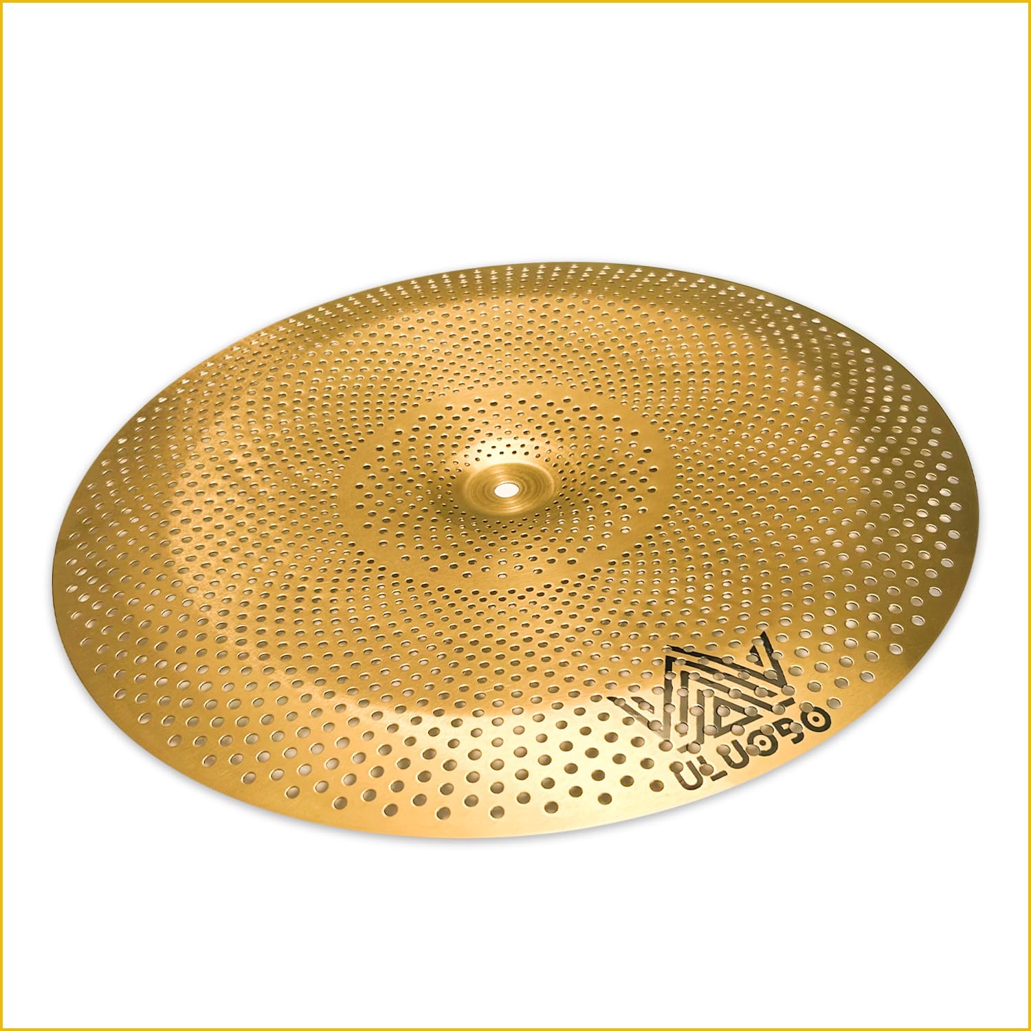 ULUOBO 18 inches Low Volume China Cymbal for Drum Quiet Practice (Gold, 18 inch-CN)
