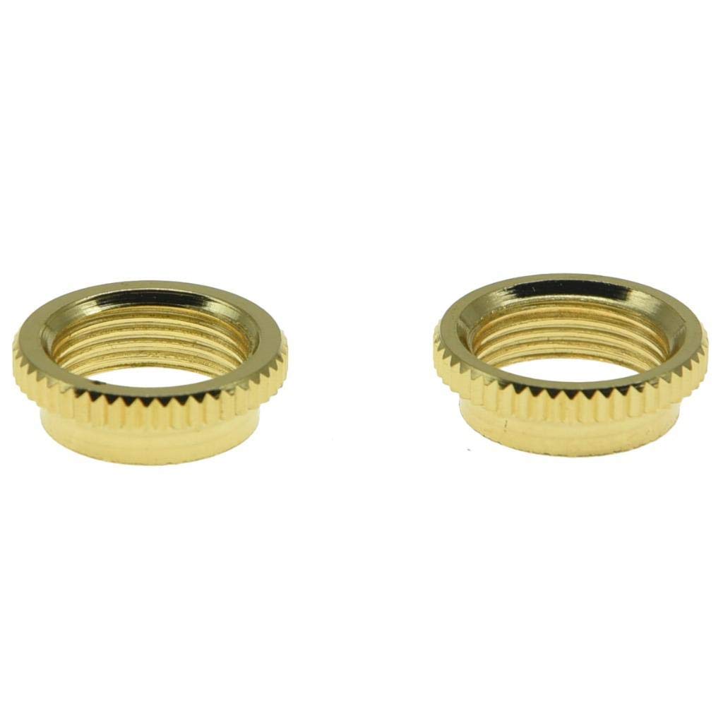 KAISH 2* Brass Metric M12 Guitar Toggle Switch Deep Recessed Nut for Epiphone Les Paul/Import Toggle Switches Gold