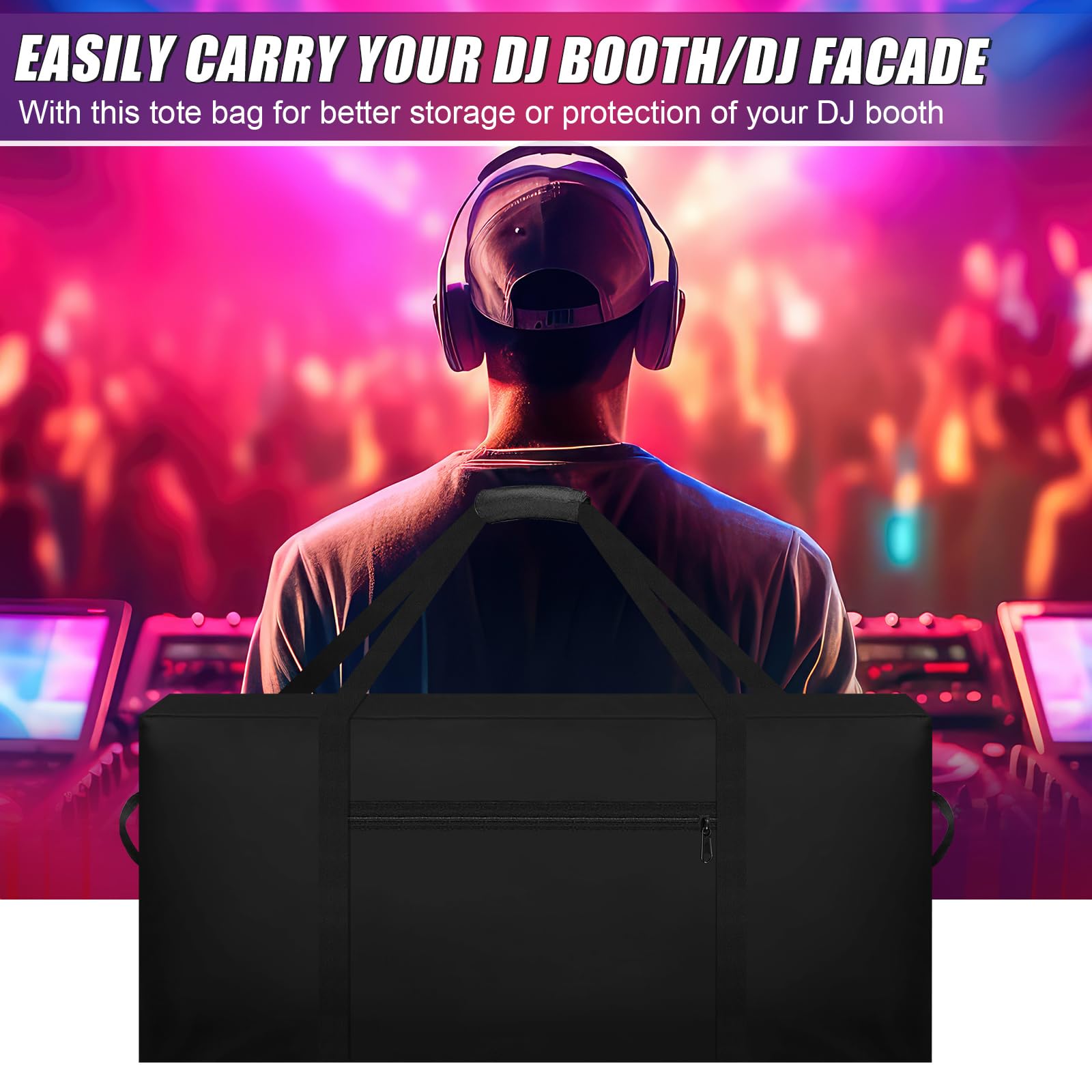 Heavy Duty Water-Resistant DJ Facade Booth Carrying Bag 48″Lx 5.5″W x23.6″H