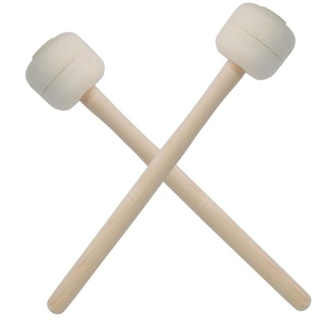 Luomorgo Marching Bass Drum Mallets, Wool Felt, 1 Pair, 13.4 Inch