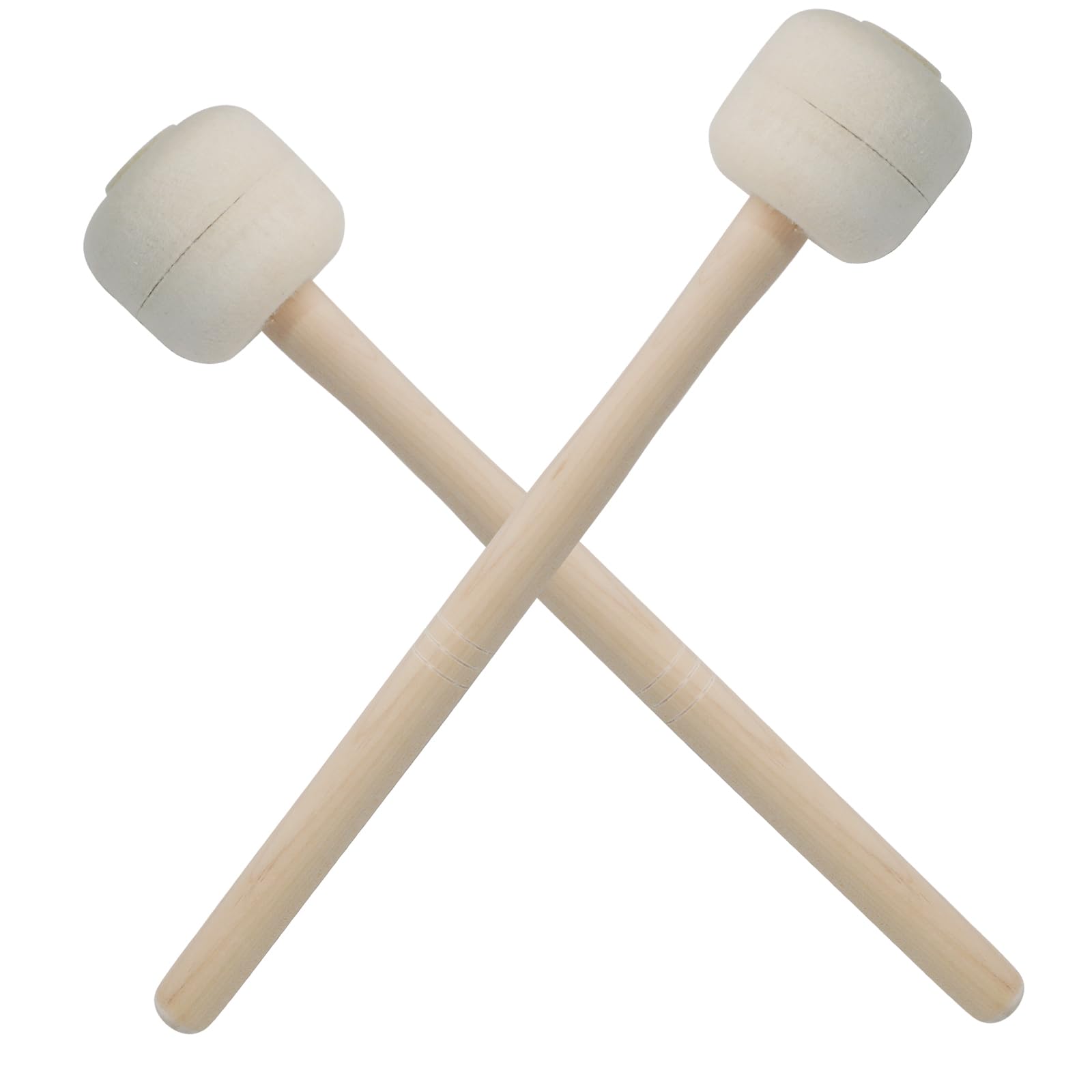 Luomorgo Marching Bass Drum Mallets, Wool Felt, 1 Pair, 13.4 Inch