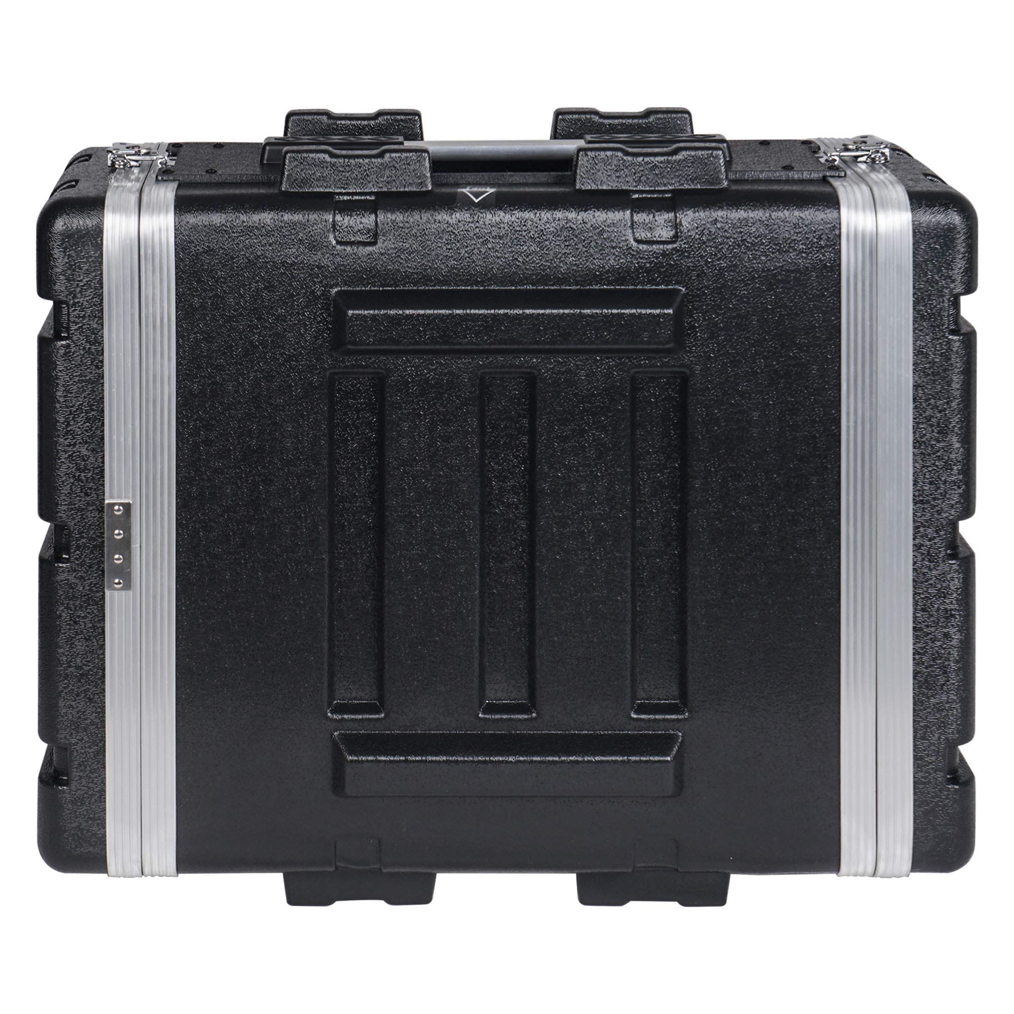 Sound Town Lightweight 2U PA DJ Rack/Road Case with ABS Construction, 19” Depth and Heavy-Duty Latches (STRC-A2U)