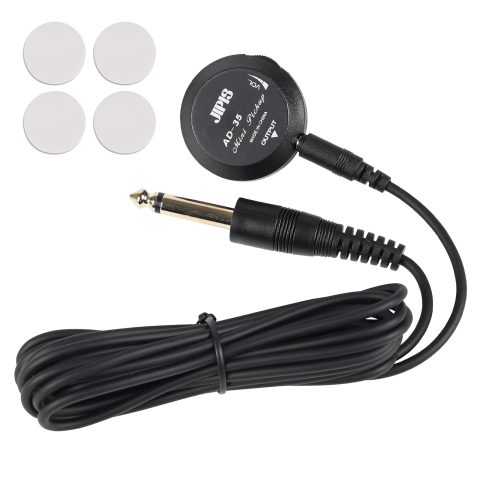Universal Acoustic Guitar Pickup for Guitar, Ukulele, Mandolin, Violin,Canjo,Kalimba, Handpan,Surface-Adhesive Piezo Pickup with Volume Control