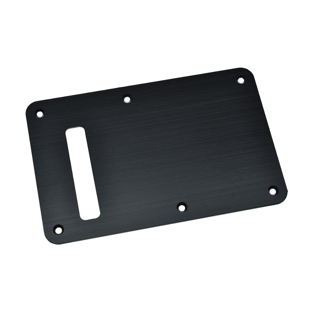 KAISH 6-Hole Metal Aluminum Anodized Modern Style ST/Strat Back Plate Tremolo Trem Cavity Cover for USA/Mexico Stratocaster/Strat Matte Black