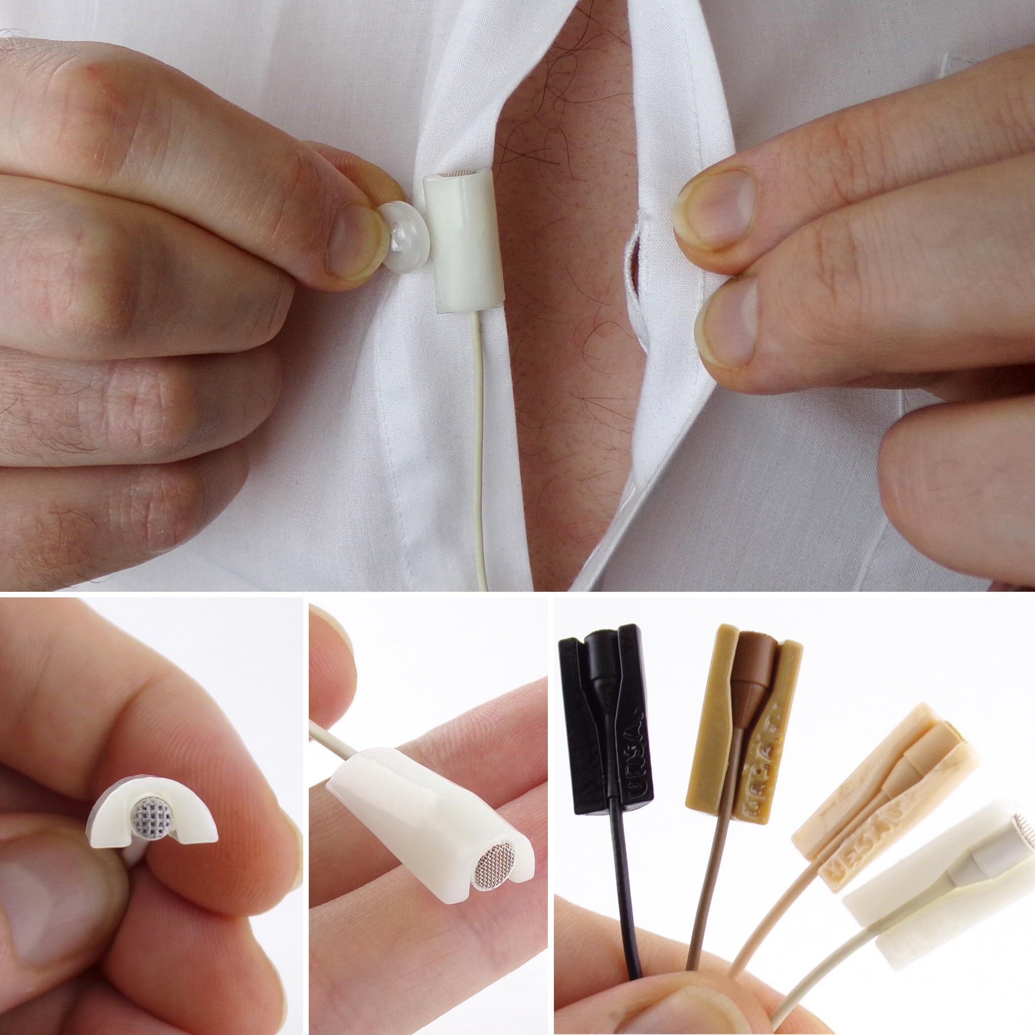 URSA MiniMount. Slim, Low-Profile and Made from Hardened Plastic. Hand-Finished for Smoothness. Includes 5x Hypoallergenic MiniMount Stickies (Black, Sennheiser MKE2)