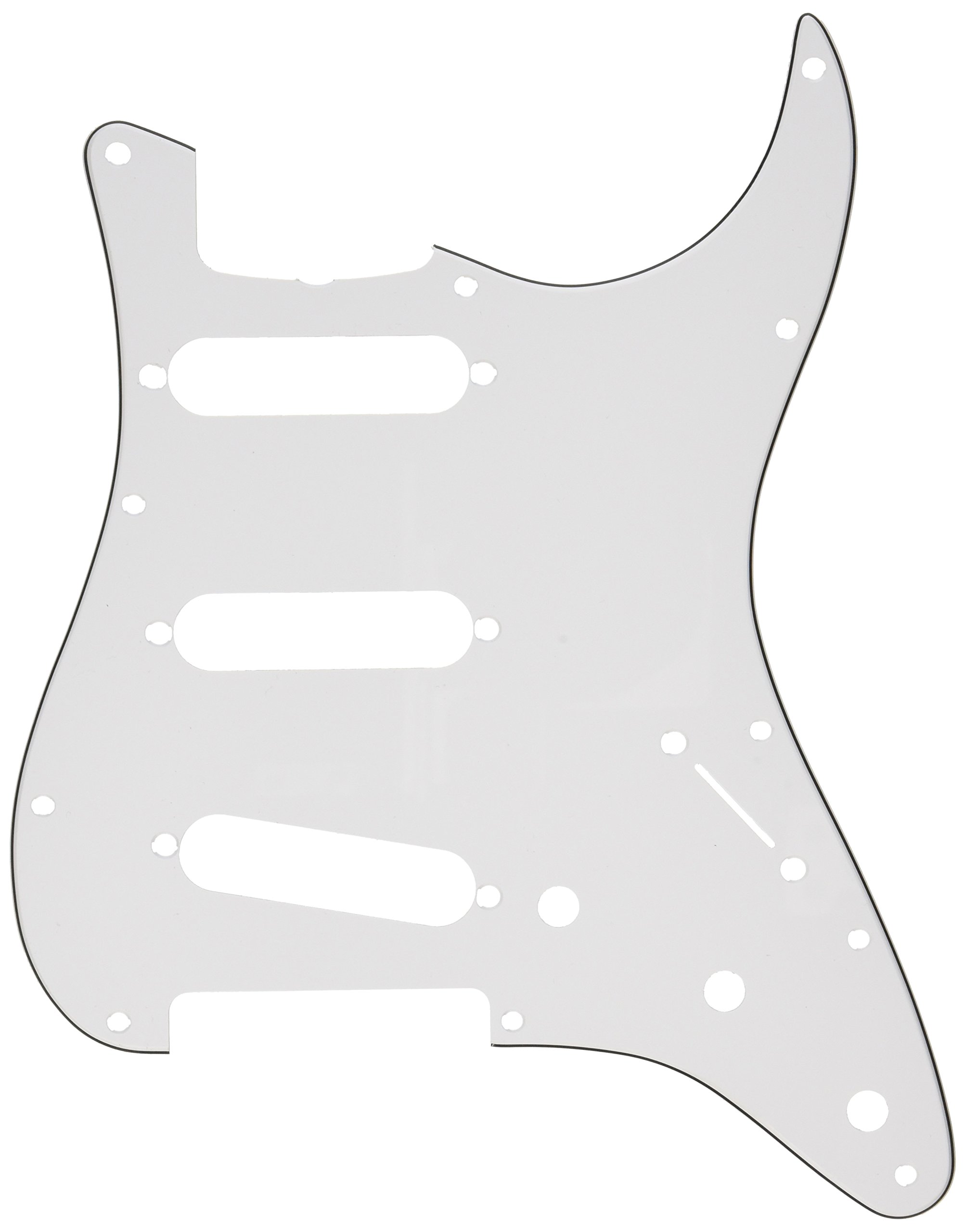Fender 62 Stratocaster – (11 Hole) 3-Ply Pick Guard for 3 Single-Coil Pickups – White