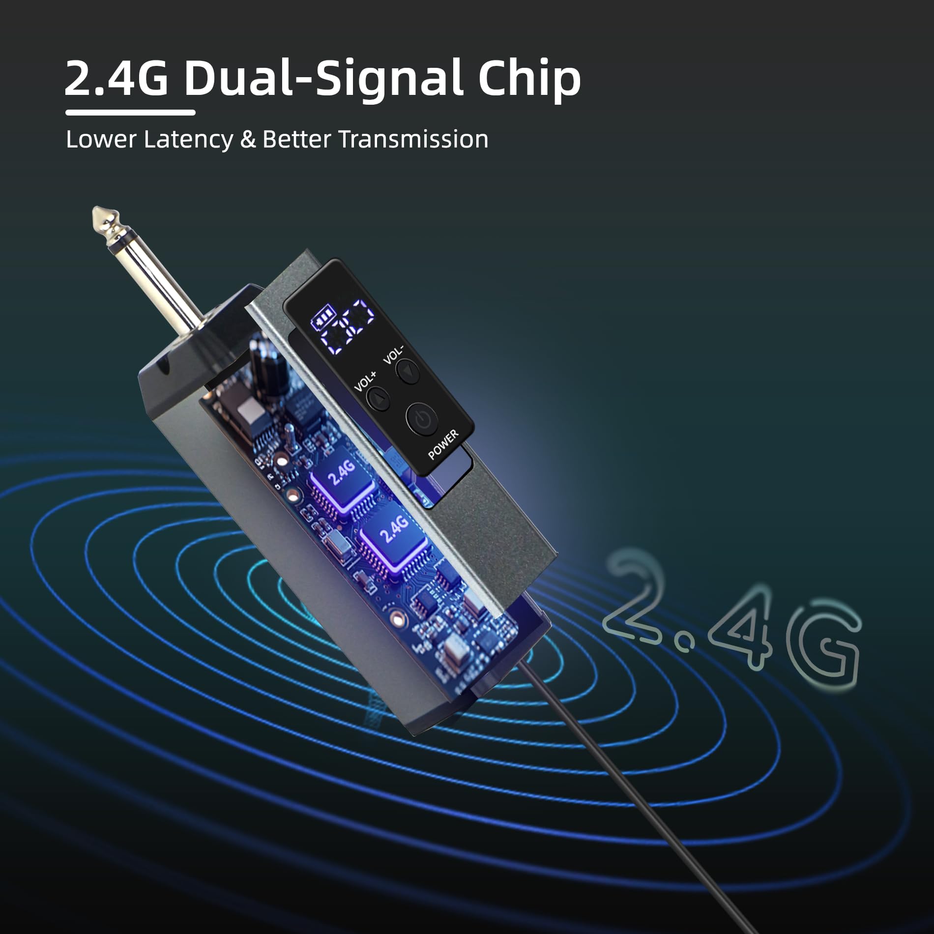 WONATU Wireless Karaoke Microphone, Dual Handheld Mic with 2.4G Dual Signal Chip, 260FT Range, 40H Rechargeable Battery, DSP Noise Cancelling, 99 Channels for Singing, Party, Church