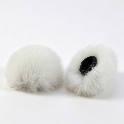 JCMOYUTY Furry Windscreen for Hollyland Lark A1 Wireless Mini Microphone, 2 Pack White Furry Wind Screen