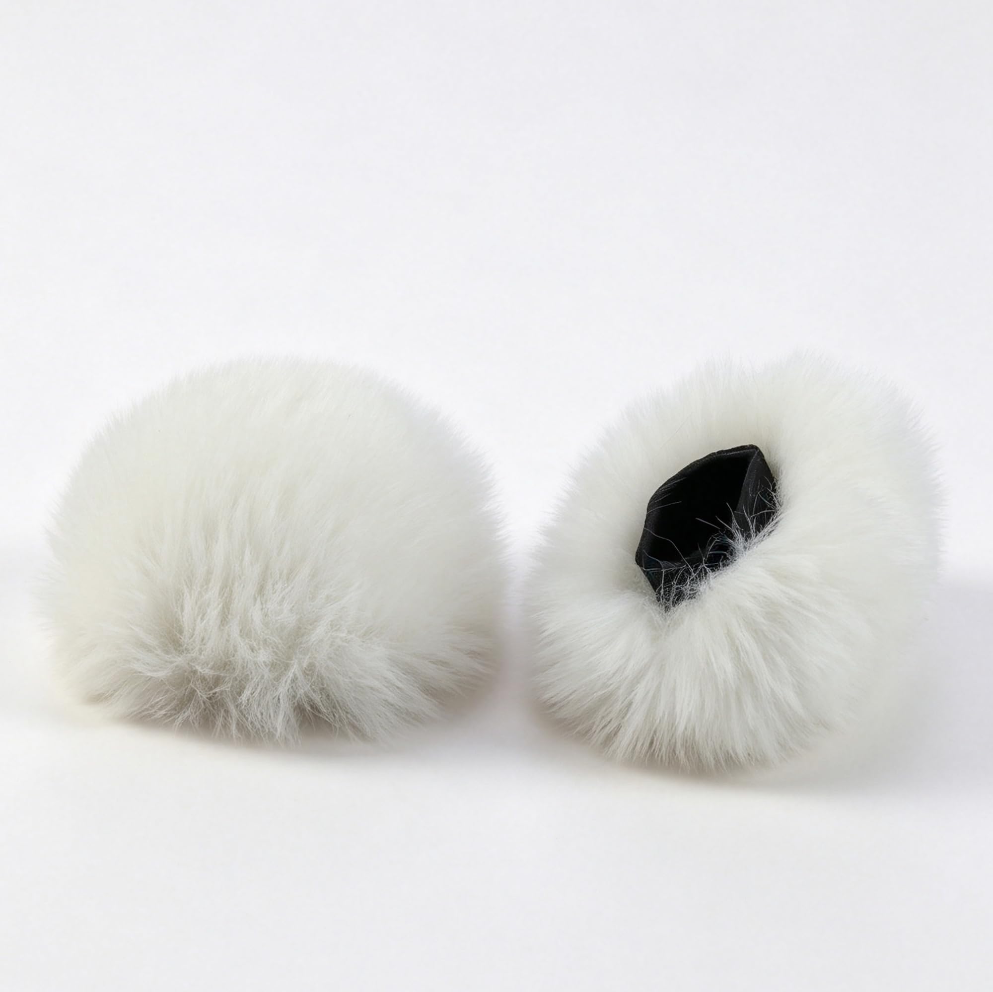 JCMOYUTY Furry Windscreen for Hollyland Lark A1 Wireless Mini Microphone, 2 Pack White Furry Wind Screen