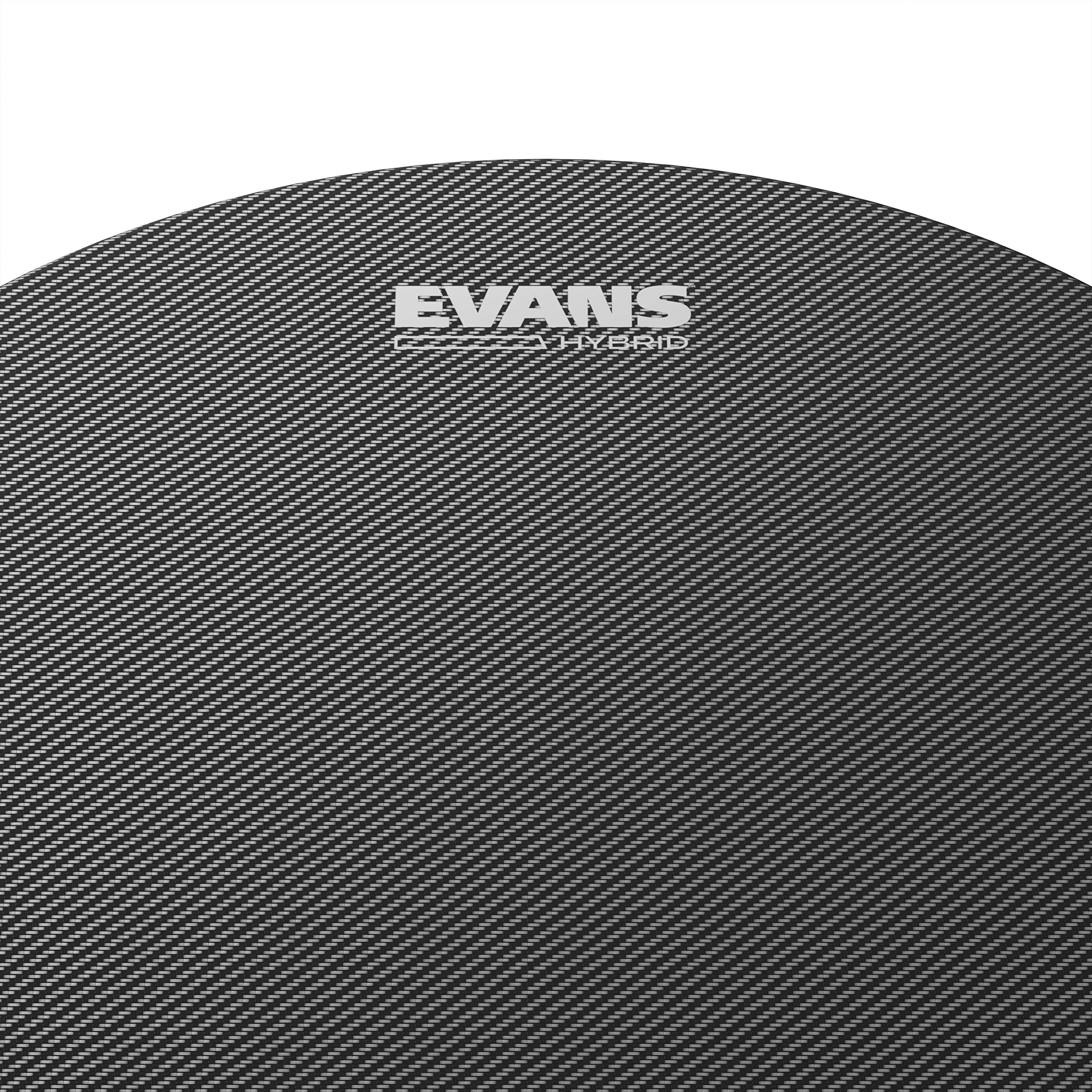 Evans Hybrid Drumhead – Hybrid Marching Snare Drum Head – For Sensitivity, Dynamic Range – Enhances Projection, Durability – Grey, 13 Inch
